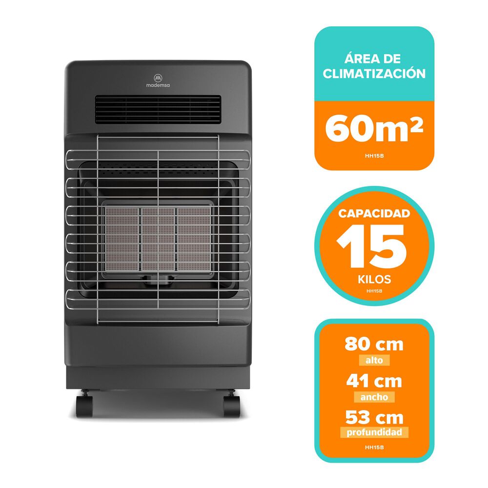 Estufa H&iacute;brida Gas Y El&eacute;ctrica 11 A 15 Kgs 4,2 Kw Hh15b Onix image number 1.0